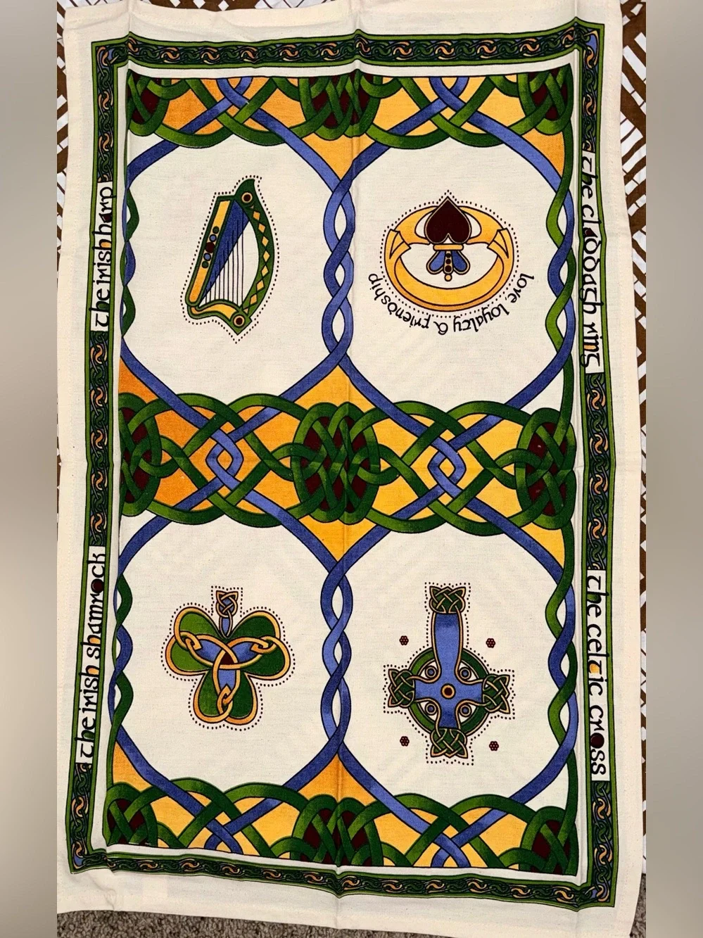 Irish Celtic Kitchen Tea Towels Lot of 2 Clara Crafts & Private Lives Collection
